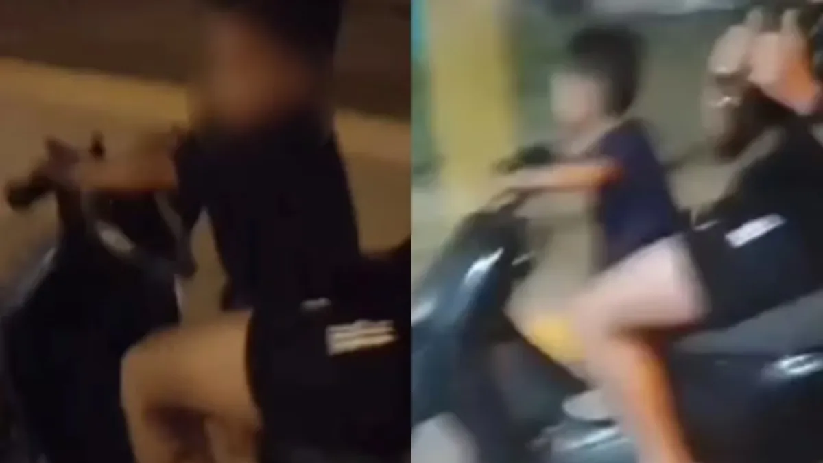 Pánico y locura en Rafaela: puso a su hijo de un año y medio a manejar una moto