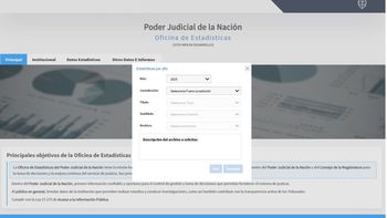 El nuevo portal se concretó gracias al trabajo en conjunto la Dirección General de Tecnología y la Oficina de Estadísticas del Poder Judicial de la Nación.