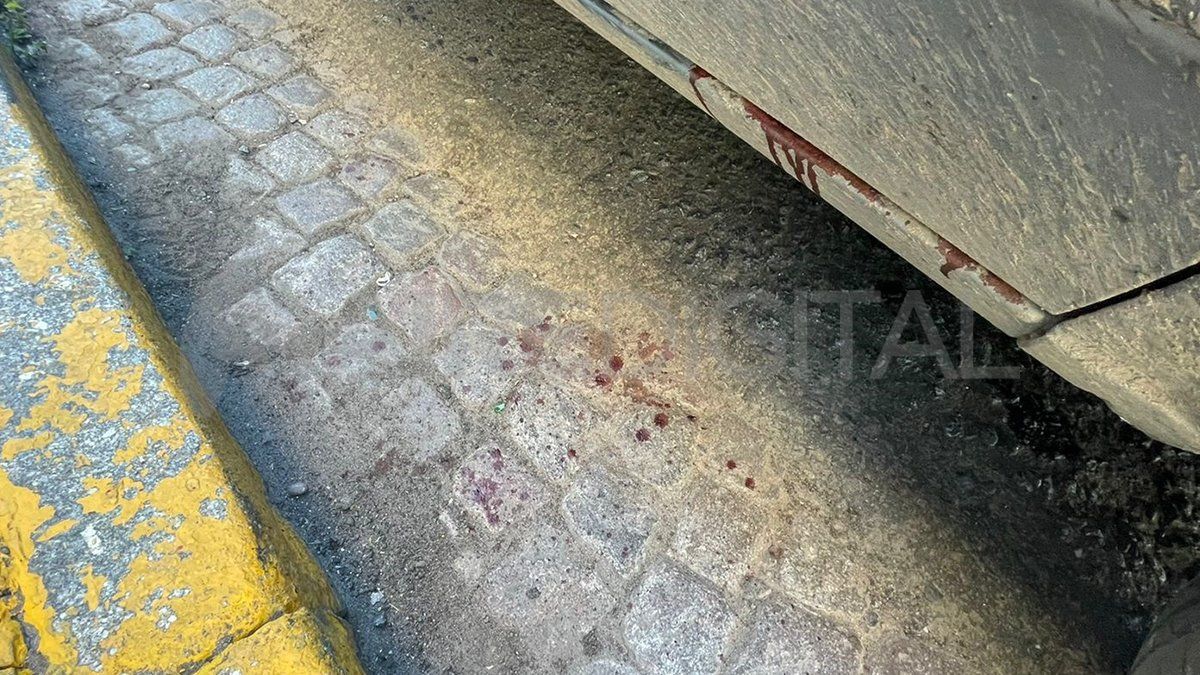 La parte delantera del acompañante presentaba rastros de sangre.