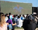 Los santotomesinos se reunieron en el anfiteatro de la Costanera para ver el partido de la Selección Argentina contra Arabia Saudita.