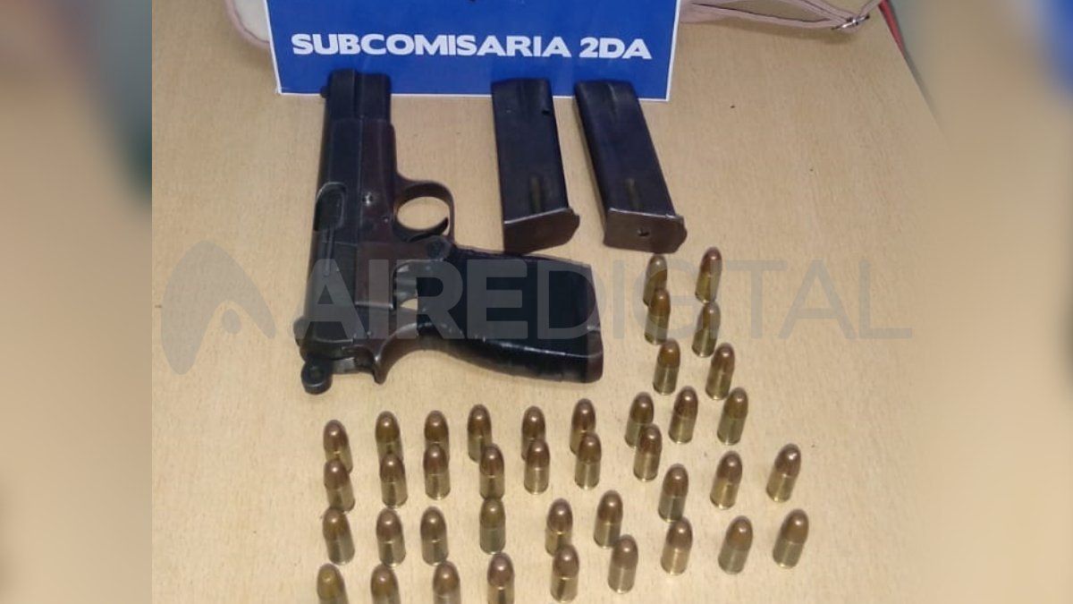 Policías de la Subcomisaría Segunda secuestraron el arma utilizada para cometer el hecho. 