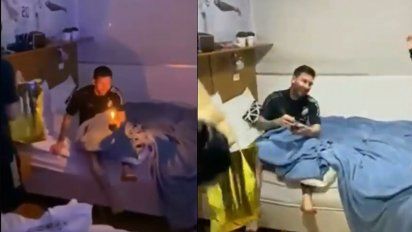 Lionel Messi cumple años y la Selección Argentina lo despertó con regalos y cantando