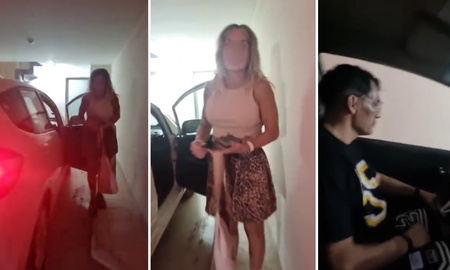 Sorprendió a su novia entrando a un hotel alojamiento con otro y la escrachó. Sorprendió a su novia entrando a un hotel alojamiento con otro y la escrachó.