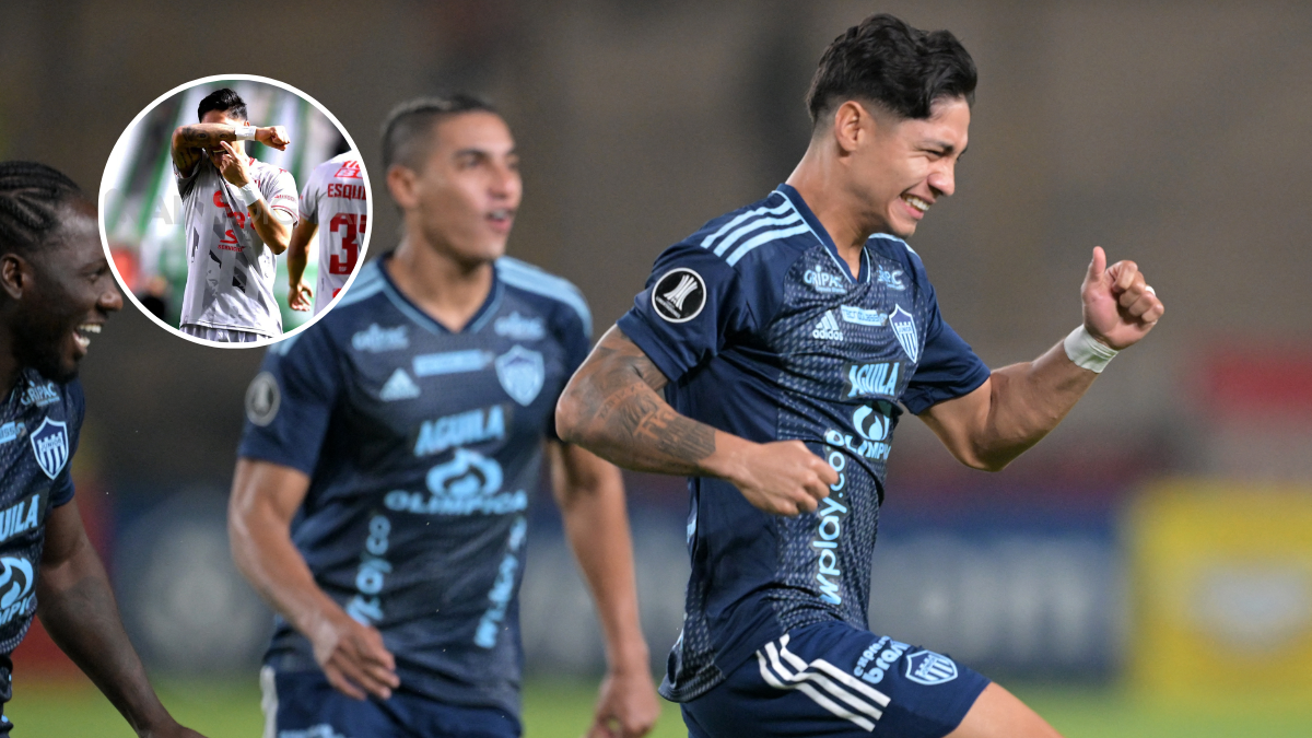 Bryan Castrillón marcó un golazo para Junior en la Copa Libertadores.