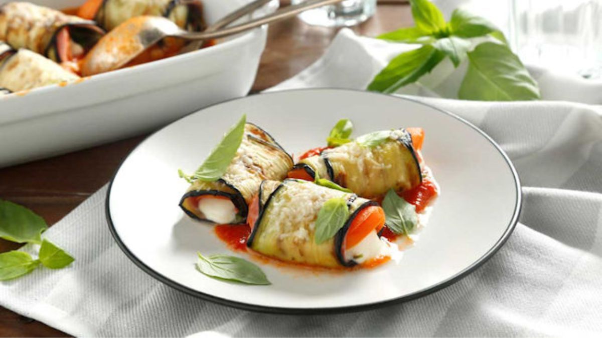 Aprendé a cocinar rollitos de berenjena