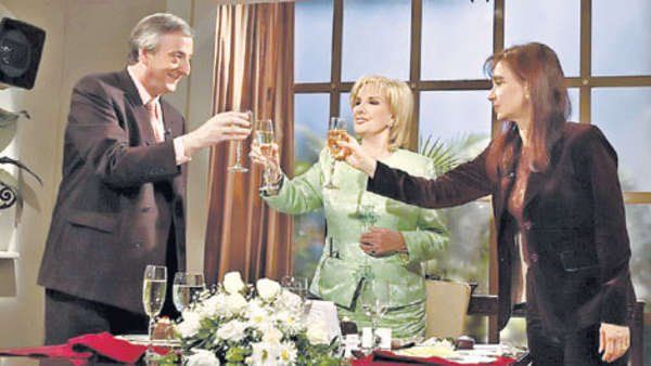El matrimonio Kirchner con Mirtha Legrand.