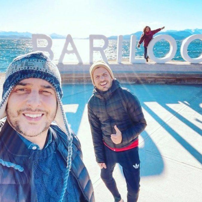 Rodrigo Lussich y Juan Pablo Kildoff disfrutan en Bariloche.