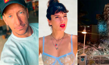 Nico Vázquez y Gimena Accardi se salvaron del derrumbe en Miami. Nico Vázquez y Gimena Accardi se salvaron del derrumbe en Miami.