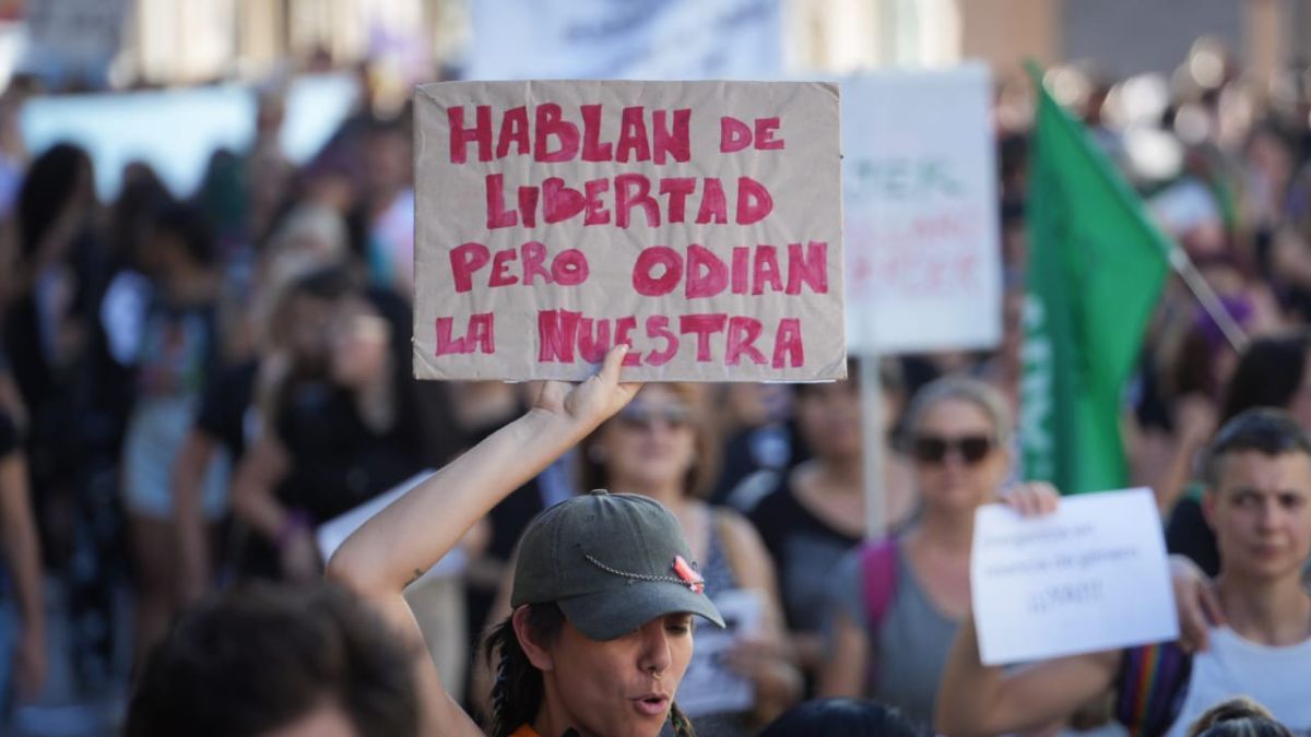 Mujeres y diversidades se reunieron en la Plaza 25 de Mayo.