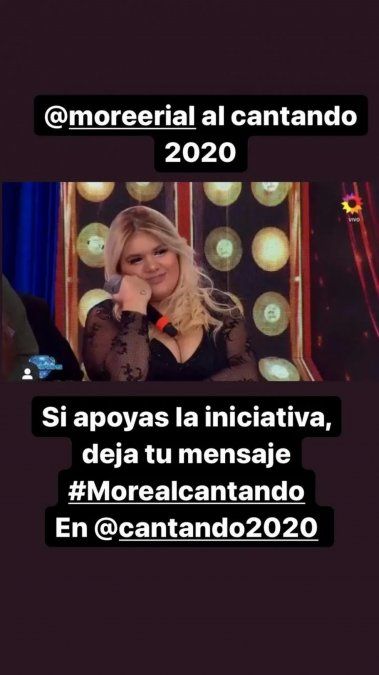La campaña de More para entrar al "Cantando 2020".