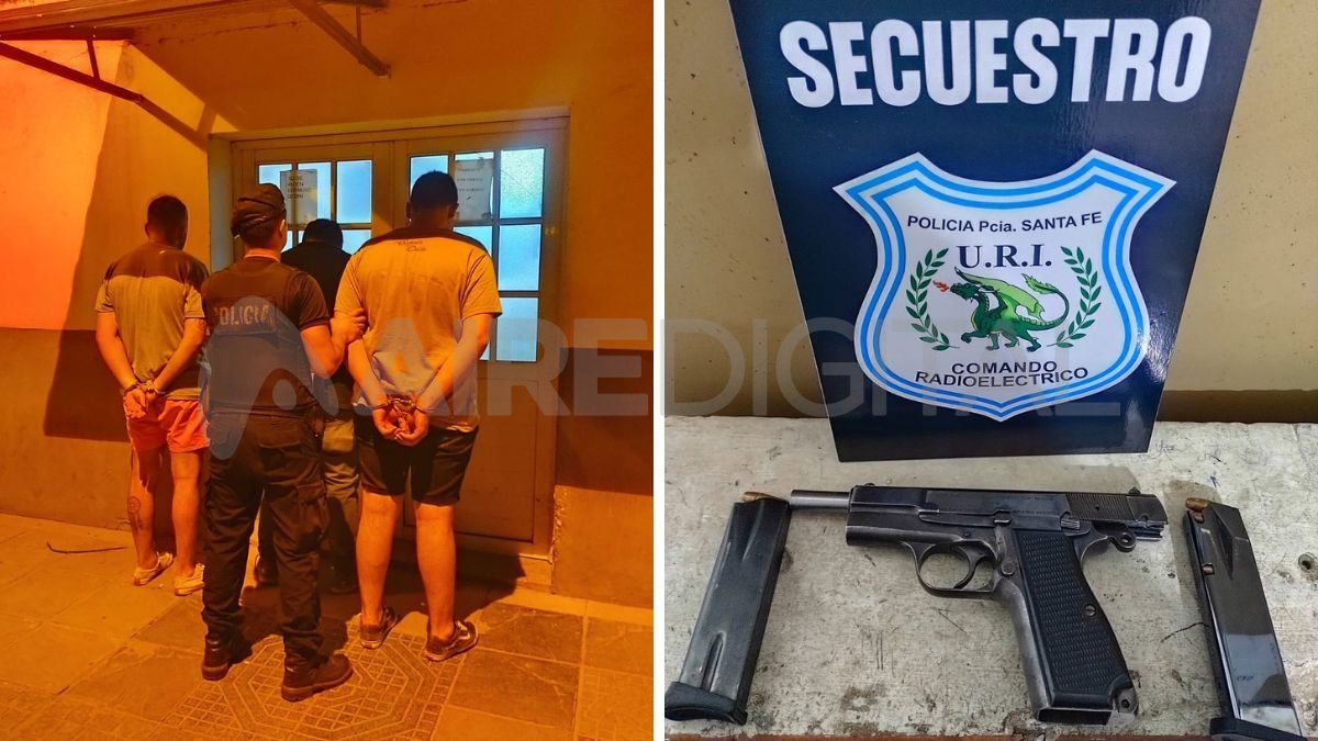 Cabaña Leiva: un Ford Ka, tres detenidos y un arma de guerra