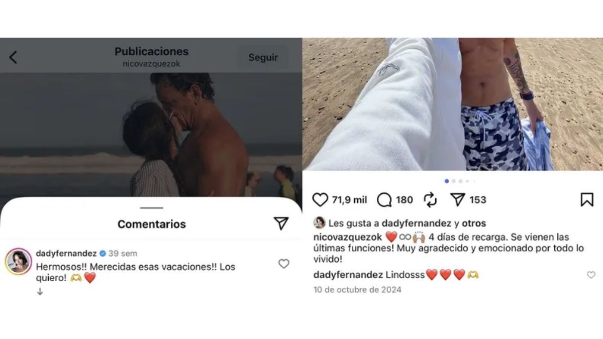 Antes de la ruptura entre Nico Vázquez y Gimena Accardi, Dai Fernández comentaba las fotos de Instagram en la que posaban juntos. Antes de la ruptura entre Nico Vázquez y Gimena Accardi, Dai Fernández comentaba las fotos de Instagram en la que posaban juntos.