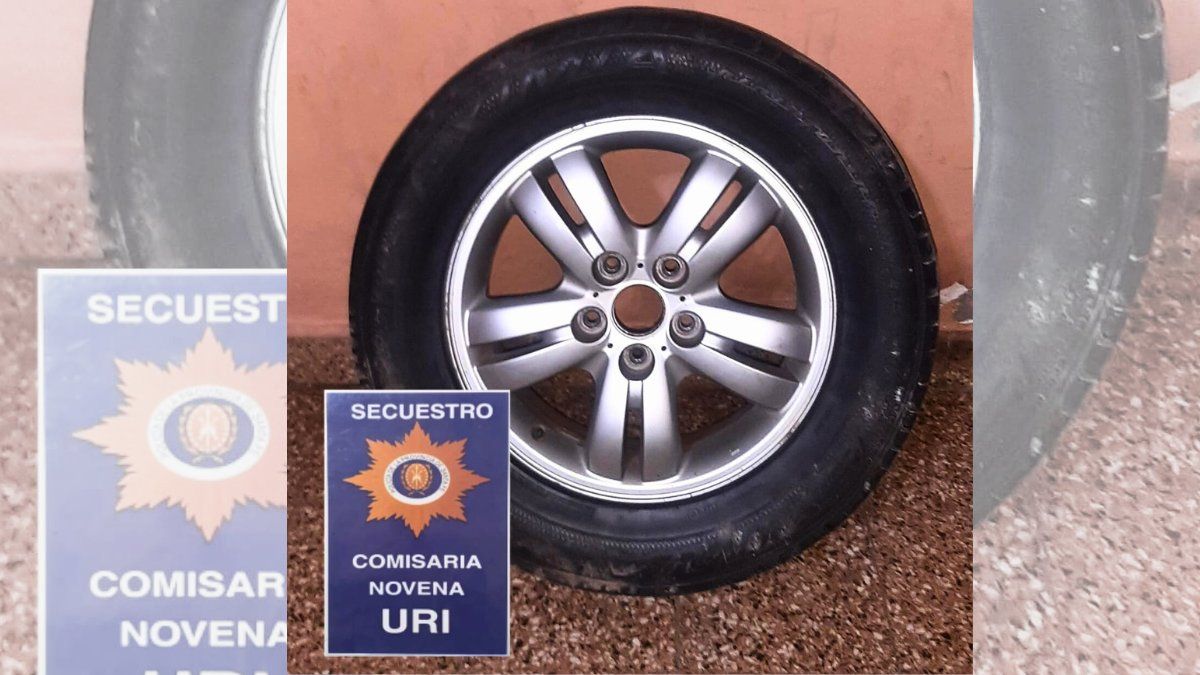 El neumático quedó secuestrado en la dependencia policial
