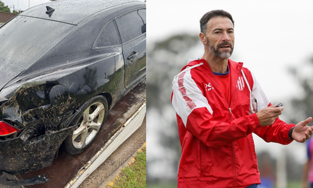 Así quedó el auto del DT de Unión, Kily González, tras el accidente que sufrió en la autopista Así quedó el auto del DT de Unión, Kily González, tras el accidente que sufrió en la autopista