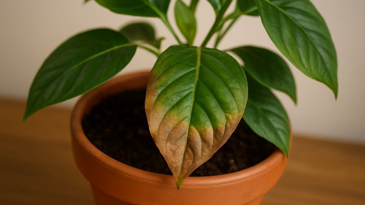 Las hojas con la punta seca.