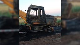 investigan el incendio de una maquina de obras publicas en helvecia