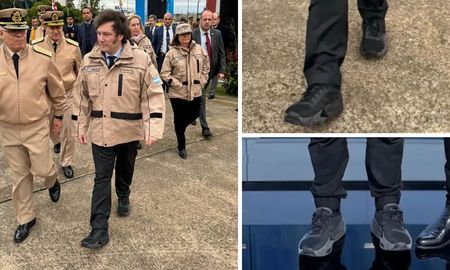 Al presidente se lo vio con este calzado en reiteradas ocasiones, por ejemplo durante su reunión con Elon Musk o al recibir el buque de Estados Unidos. Al presidente se lo vio con este calzado en reiteradas ocasiones, por ejemplo durante su reunión con Elon Musk o al recibir el buque de Estados Unidos.