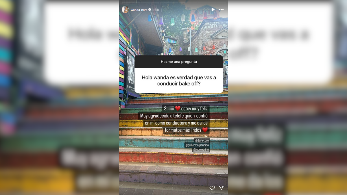 Wanda Nara vía Instagram confirmó su conducción en Bake Off. Wanda Nara vía Instagram confirmó su conducción en Bake Off.