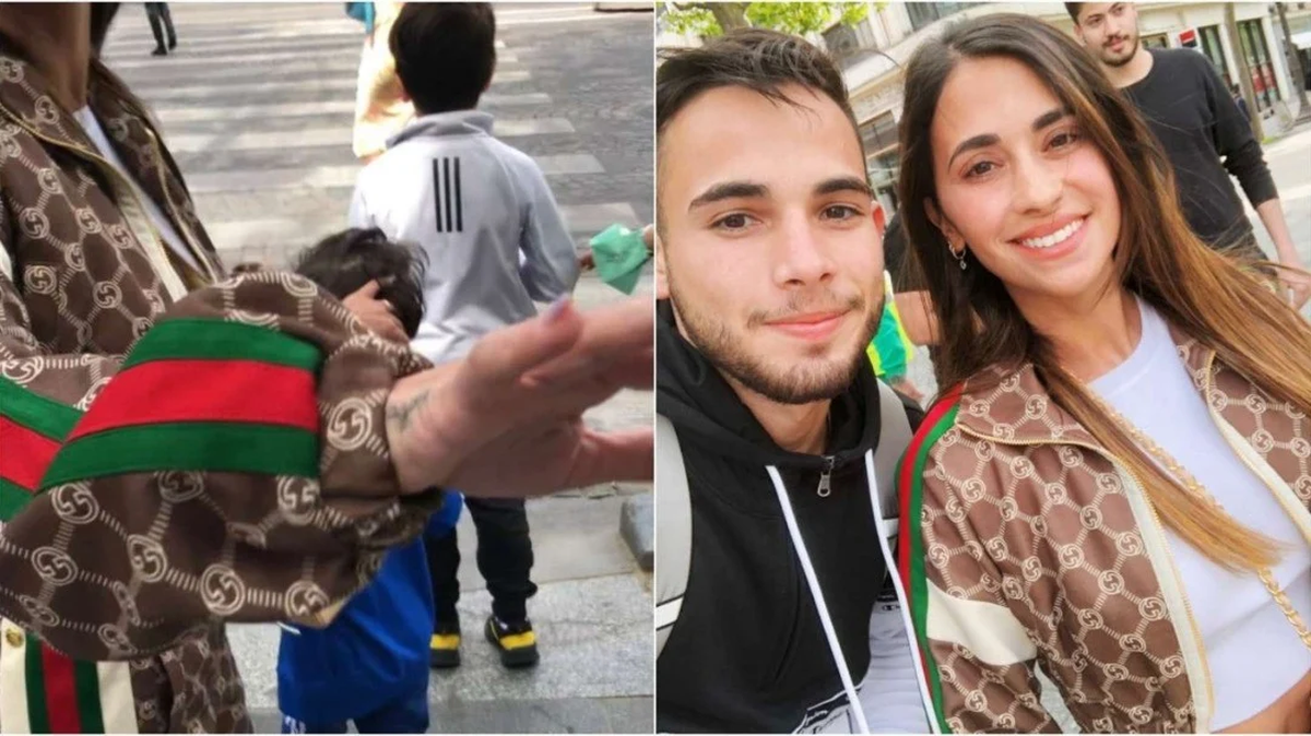Antonela Roccuzzo retó a un joven por filmar a sus hijos, pero le ofreció una selfie.