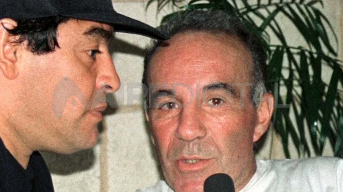Diego Maradona junto a Alfredo Cahe. Diego Maradona junto a Alfredo Cahe.
