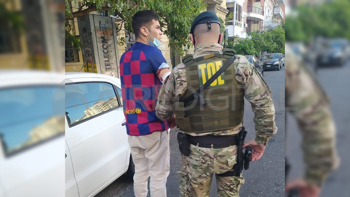 Luciano Romero fue detenido este martes por las TOE en San Martín al 2400