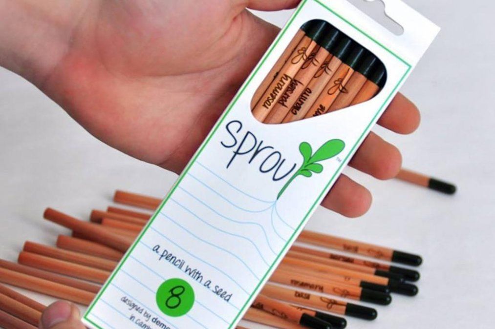 Crean un lápiz con semillas, para plantarlo una vez que no se usa más