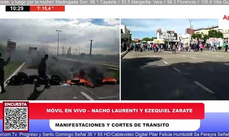 transito: cortes y caos en circunvalacion oeste y en 27 de febrero transito: cortes y caos en circunvalacion oeste y en 27 de febrero
