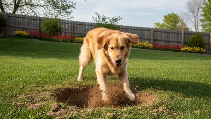Qué significa que tu perro haga pozos en el jardín, según expertos