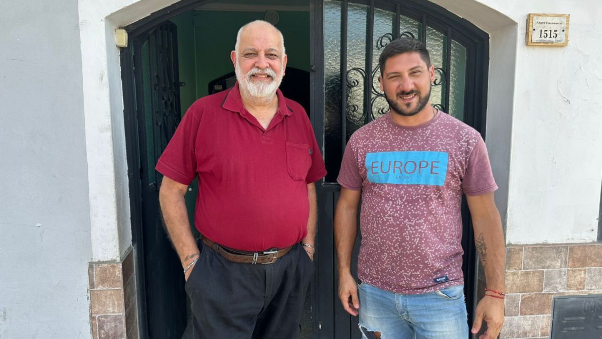 Juan Carlos Soda, presidente de la Vecinal Alberdi y Raúl Zandomeni, miembro de la comisión directiva.