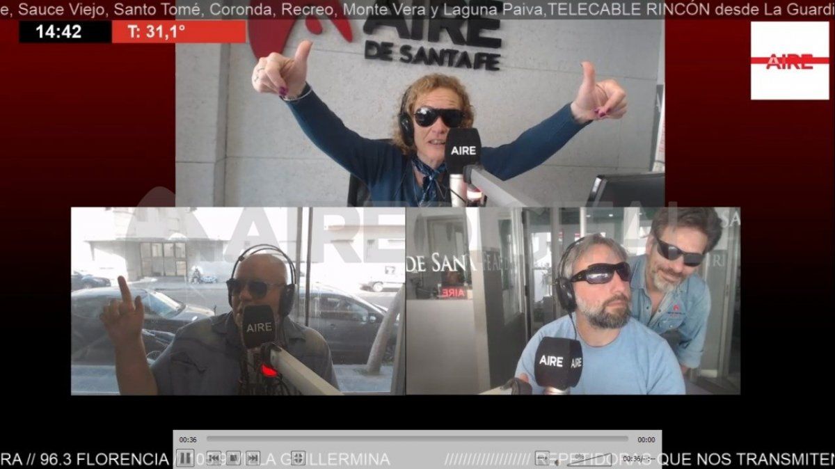 No se por qué pero ese día pintaron anteojos y lo metimos en cámara a Robert Calvi.