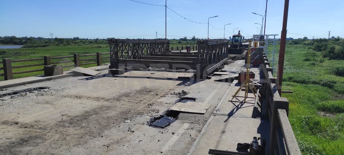Así avanza el desmontaje del puente Bailey. Así avanza el desmontaje del puente Bailey.