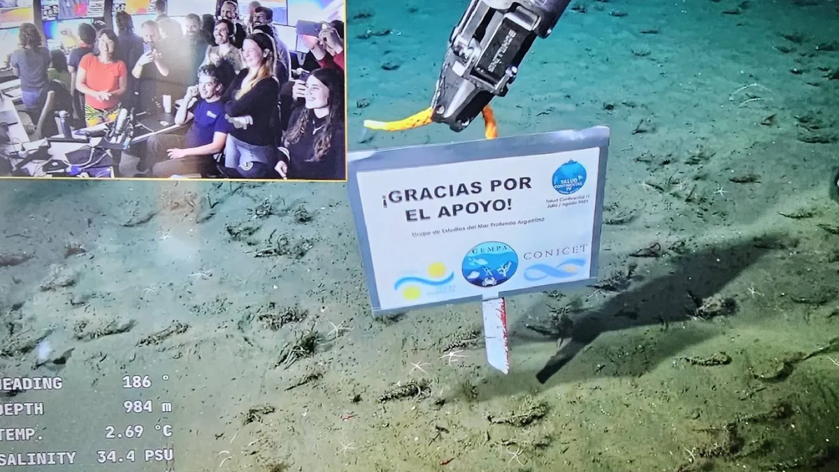Durante los meses de julio y agosto de este 2025, un equipo de investigadores del Conicet participaron junto a Schmidt Ocean Institute para explorar el Cañón Submarino Mar del Plata. Durante los meses de julio y agosto de este 2025, un equipo de investigadores del Conicet participaron junto a Schmidt Ocean Institute para explorar el Cañón Submarino Mar del Plata.