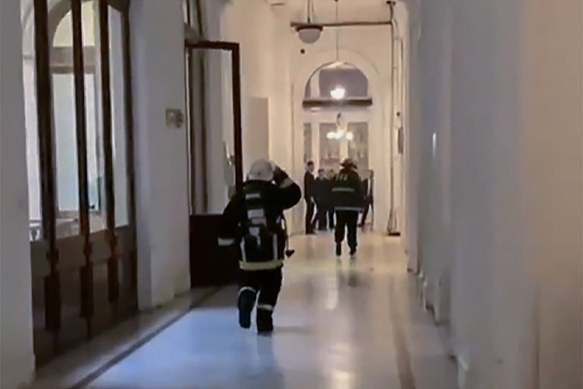 Un principio de incendio sacudió este viernes parte del primer piso de la Casa Rosada