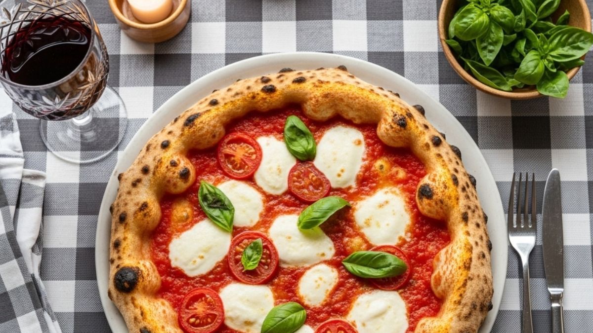 La pizza napolitana es siempre característica.