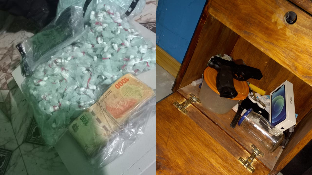 En los allanamientos se secuestraron dosis de cocaína