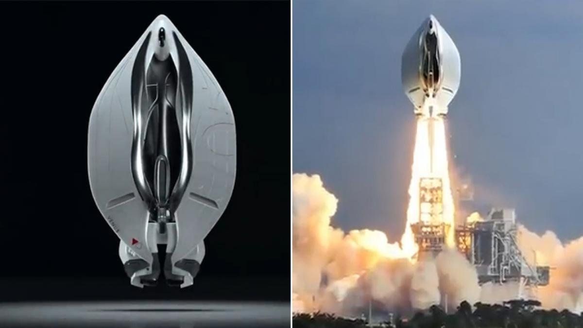 Feministas diseñaron una nave espacial con forma de vagina para acabar con el concepto fálico del cohete