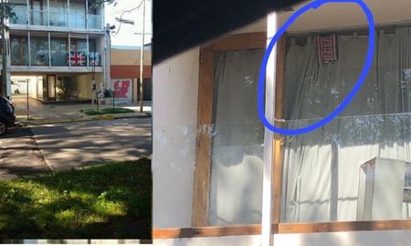 el dia de los veteranos y caidos en malvinas, colgo una bandera de inglaterra en su balcon y lo escracharon el dia de los veteranos y caidos en malvinas, colgo una bandera de inglaterra en su balcon y lo escracharon