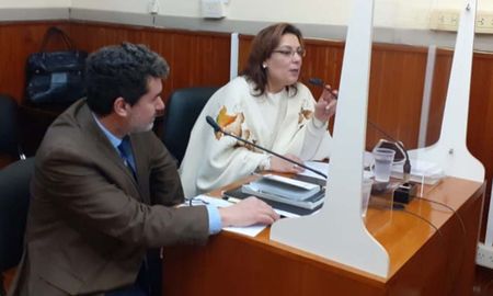 Los fiscales Susana Pepino y Matías Merlo en la audiencia llevada a cabo esta tarde en los tribunales de Melincué. Los fiscales Susana Pepino y Matías Merlo en la audiencia llevada a cabo esta tarde en los tribunales de Melincué.