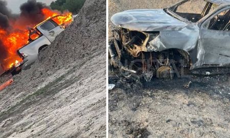 A punta de pistola, le robaron una camioneta a una familia que circulaba por la noche por la Autopista Rosario - Santa Fe y horas más tarde, apareció incendiada en Santo Tomé. A punta de pistola, le robaron una camioneta a una familia que circulaba por la noche por la Autopista Rosario - Santa Fe y horas más tarde, apareció incendiada en Santo Tomé.