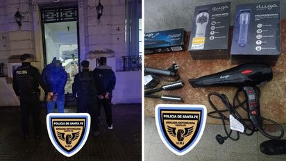 Inseguridad en Santa Fe: en poco más de una hora reventaron dos vidrieras en negocios, robaron y terminaron presos