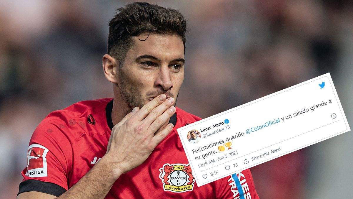 Lucas Alario felicitó en redes sociales a Colón de Santa Fe luego de la consagración en la Copa de la Liga.