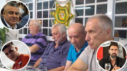 Dirigentes de Colón y una reunión con la prensa cargada de información