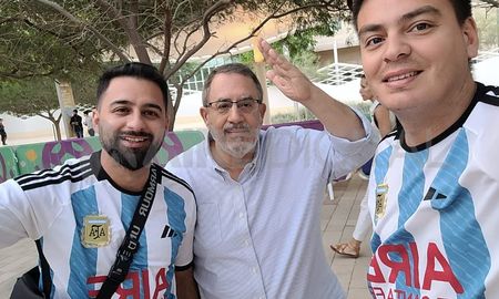 Adriel Driussi y Julian Brochero con Carlos Maslatón. Adriel Driussi y Julian Brochero con Carlos Maslatón.