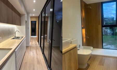 El sistema de núcleo húmedo prefabricado permite instalar baño y cocina en pocos días. El sistema de núcleo húmedo prefabricado permite instalar baño y cocina en pocos días.
