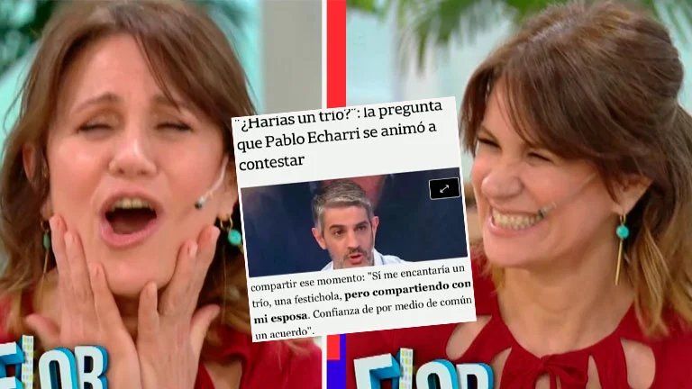 La divertida reacción de Nancy Dupláa por la declaración de Pablo Echarri