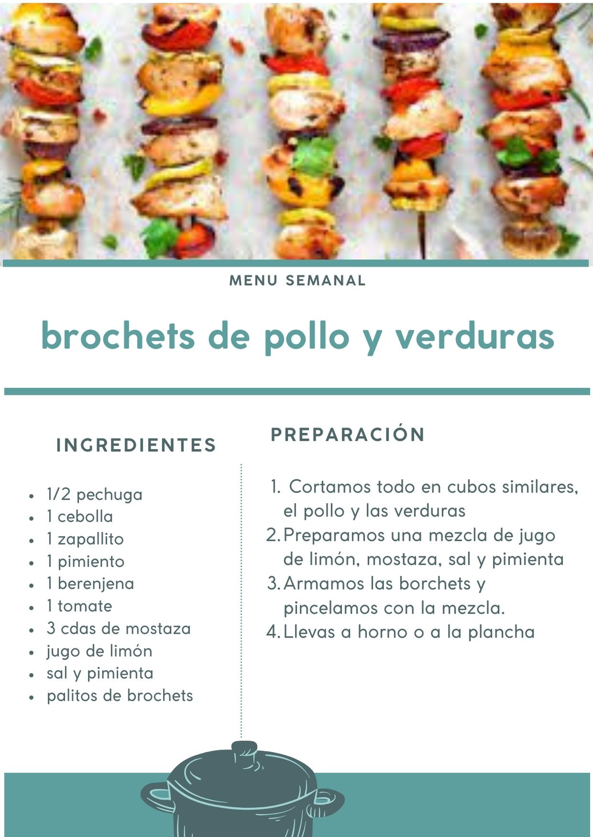 Las brochets de pollo y verduras son una excelente opción para hacer en casa y disfrutan en familia o con amigos. Las brochets de pollo y verduras son una excelente opción para hacer en casa y disfrutan en familia o con amigos.