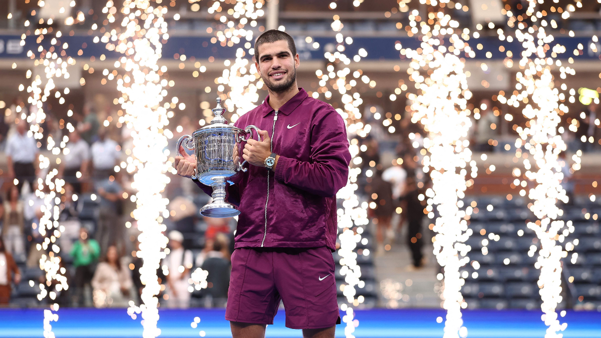 El campeón esta de vuelta. Alcaraz regresa de una lesión en Us Open 2026. El campeón esta de vuelta. Alcaraz regresa de una lesión en Us Open 2026. 