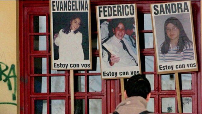 Evangelina, Federico y Sandra, las tres víctimas fatales.