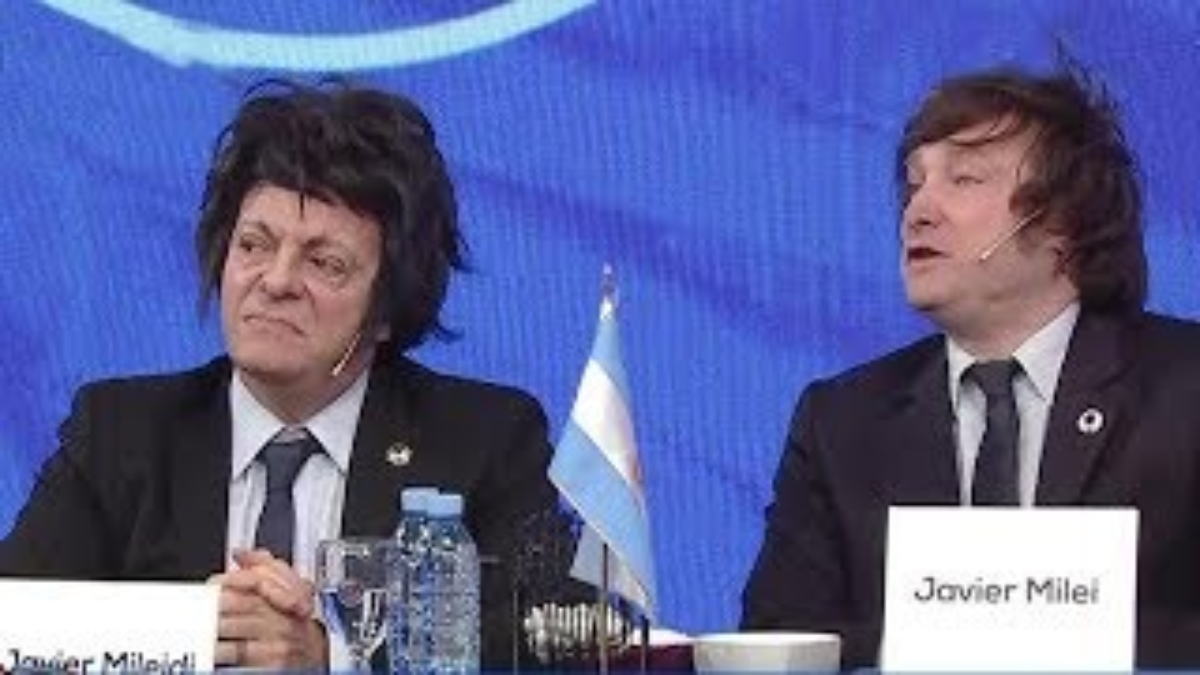 Campi imitó a Javier Milei cuando trabajaba enel programa de humor Sin Codificar. Campi imitó a Javier Milei cuando trabajaba enel programa de humor Sin Codificar.