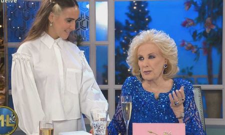 Ámbar, la hija de Juana Viale y bisnieta de Mirtha Legrand, comenzó a dar sus primeros pasos en la televisión. Ámbar, la hija de Juana Viale y bisnieta de Mirtha Legrand, comenzó a dar sus primeros pasos en la televisión.